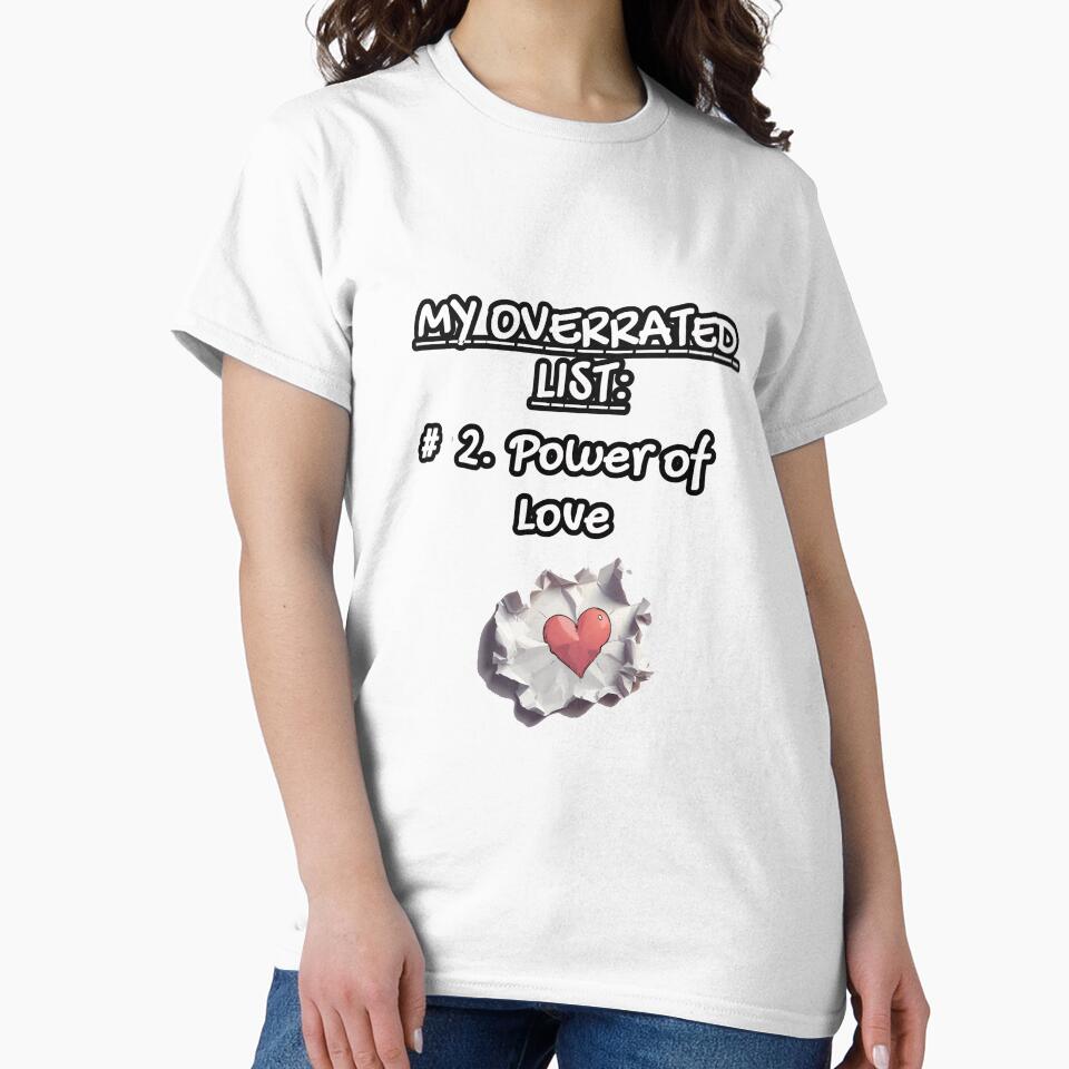 My Overrated List: #2. Power of Love| Minimalist Satire Design by PunArtistry
