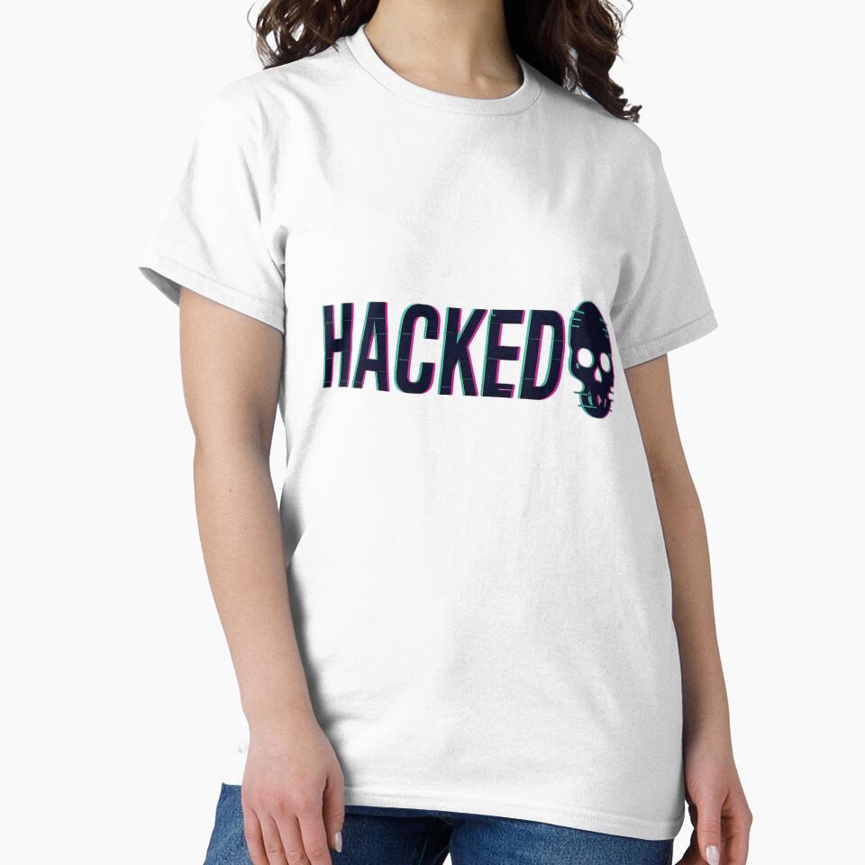 HACKED // Digital Intrusion Glitch Skull Design by GL1TCH-WEAR