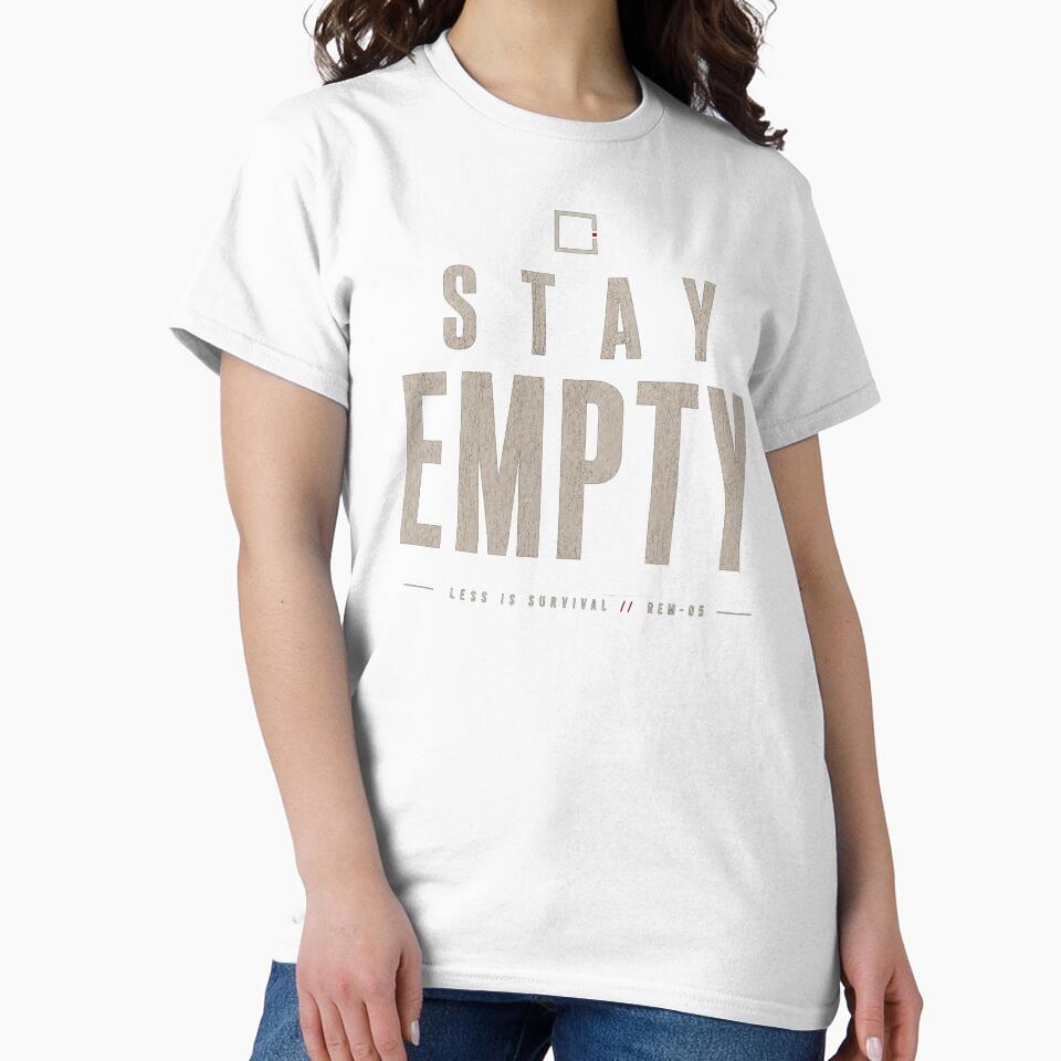 Stay Empty: Less Is Survival – Minimalist Dark Aesthetic Typography by No Excuses Supply