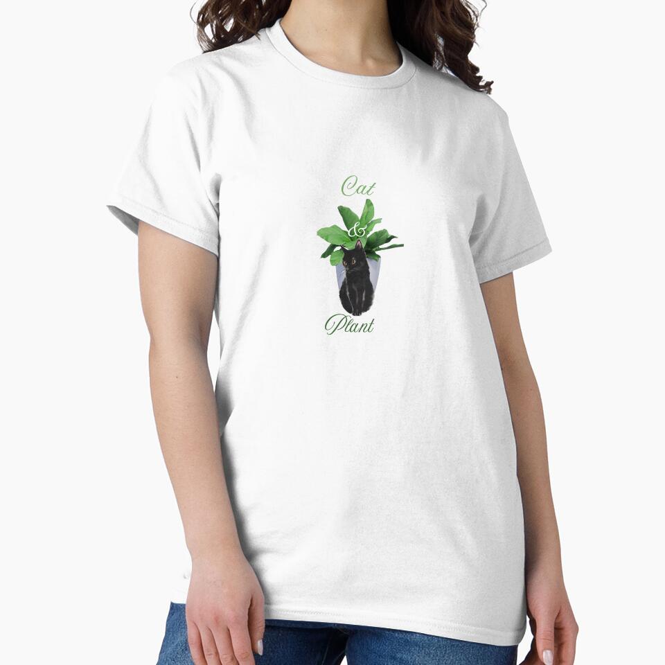 Cat and Plant by Gemini Dazzling Arts