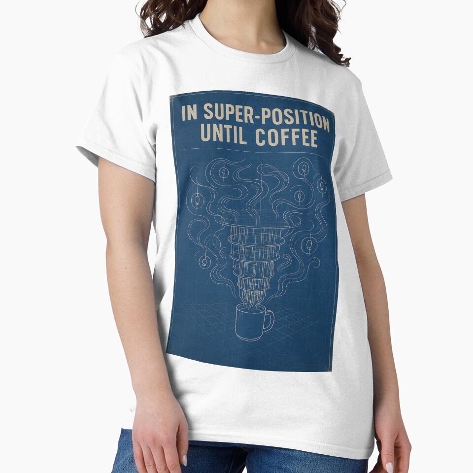 Quantum Coffee Vibes | Funny Superposition Physics Nerd Poster by Physics Lab