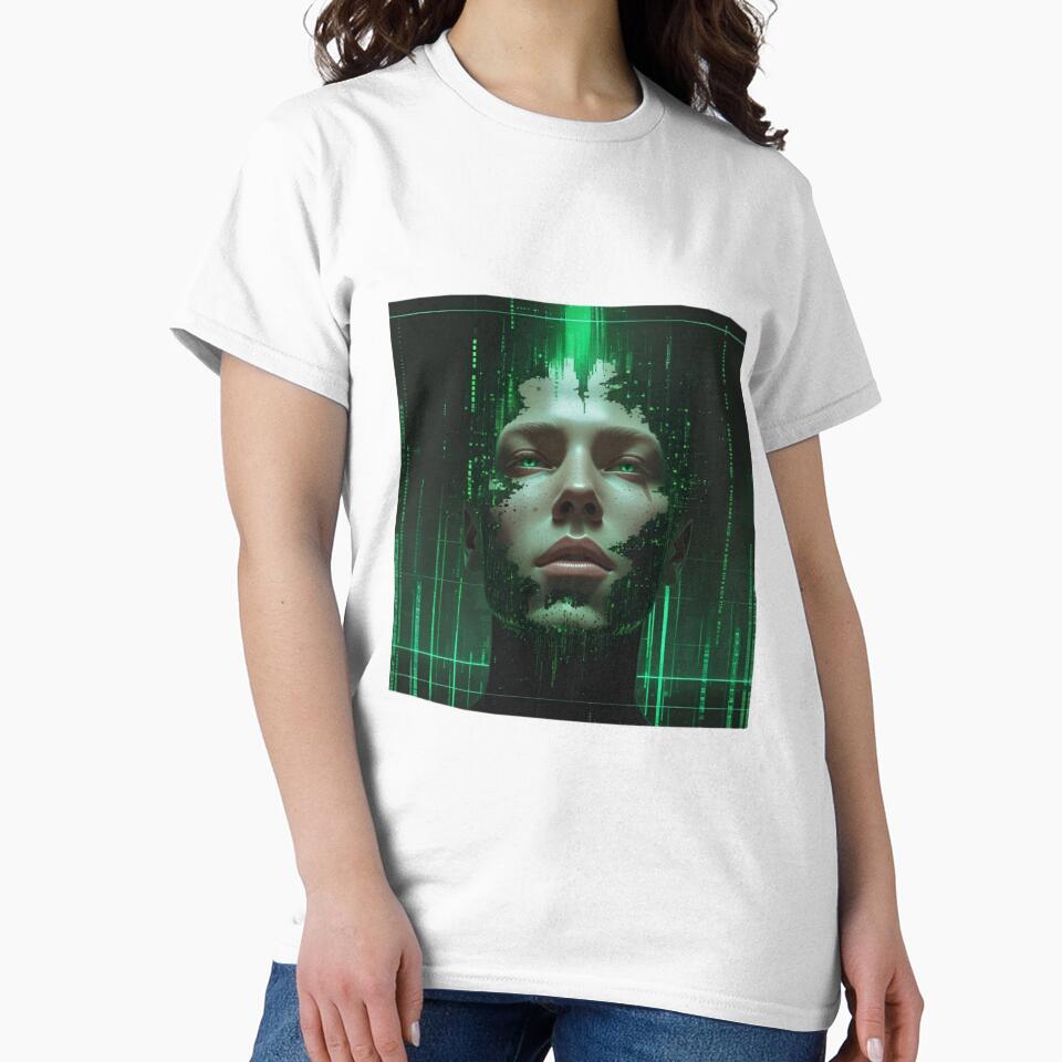Digital Fade – Sci-Fi Pixel Dissolution Face Design by SUBBRAND
