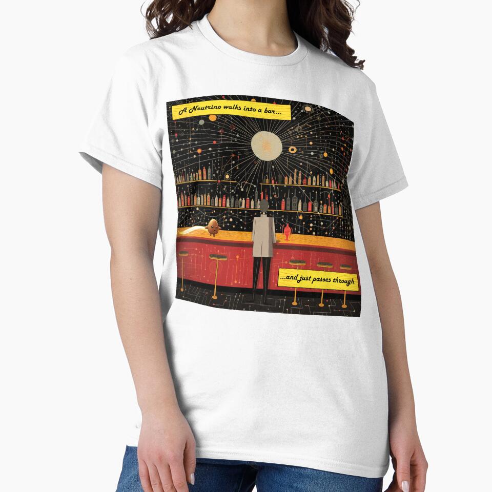 A Neutrino Walks Into A Bar Physics Joke by WheresMyMojo