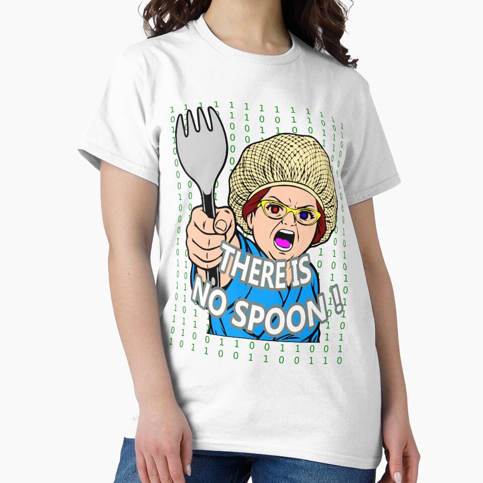 There Is No Spoon Matrix Lunch Lady (matrix code) by ChR-oman