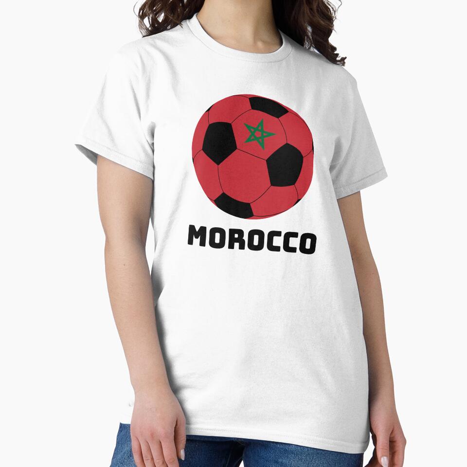 Morocco Football Morocco Gift Sport T-Shirt by MarlowLoom