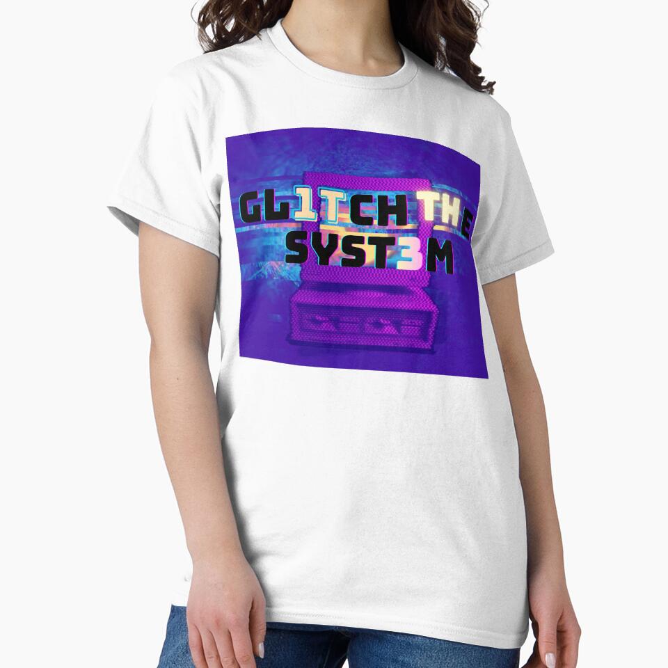 Glitch Th3 Syst3m – Vaporwave Neon Computer Design by Deathcocoshots