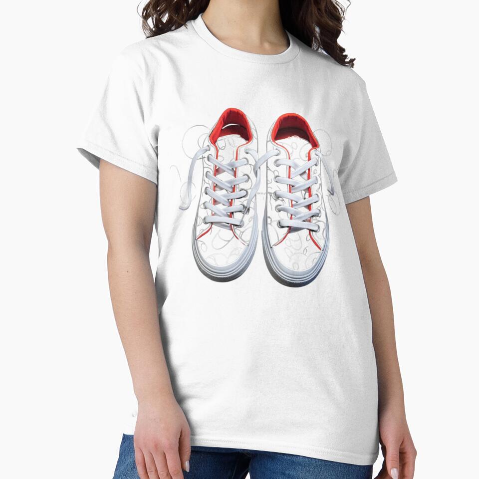 Sneakers trends  fashion black red white cartoon  animation by VibeStyleShop