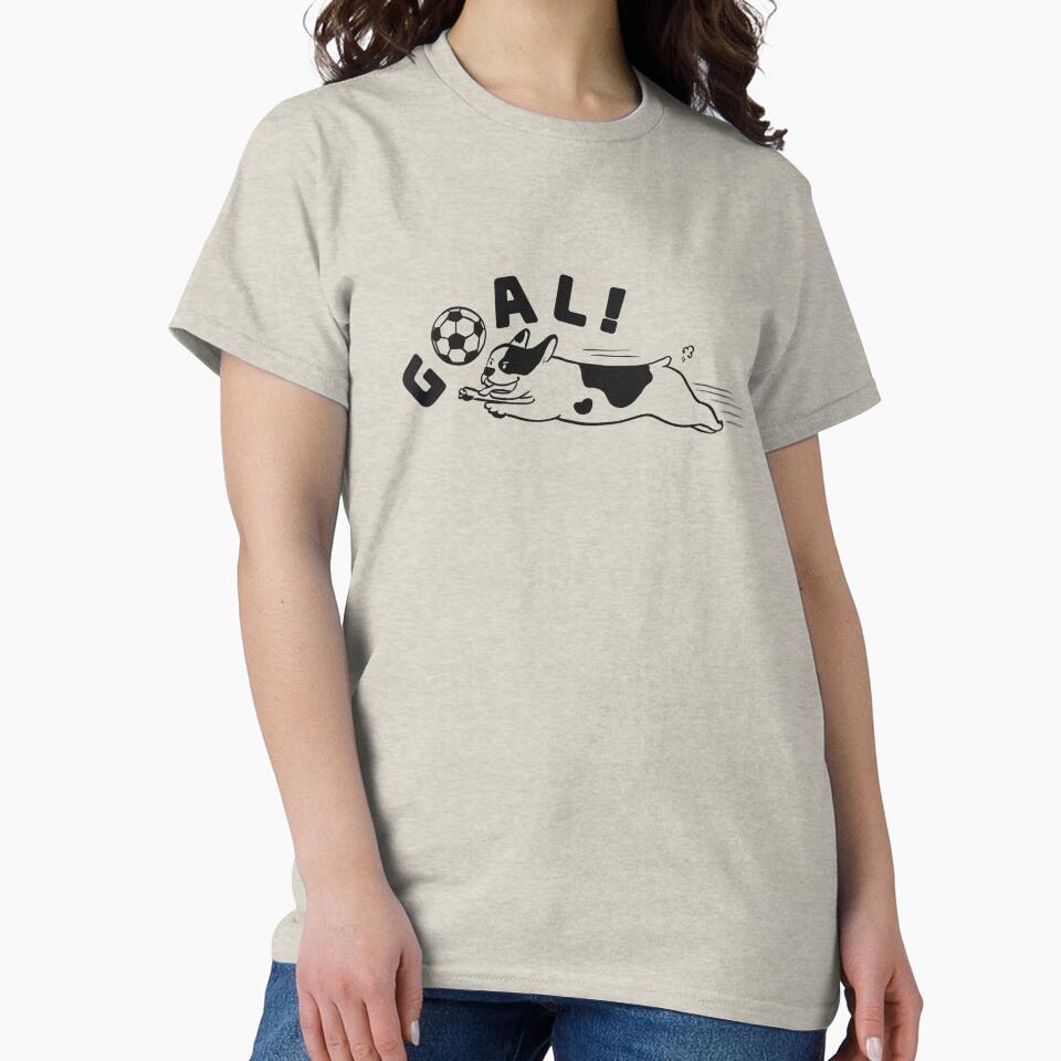 GOAL! Cute French Bulldog Soccer Dog | funny frenchie football drawing by CricketDoodles