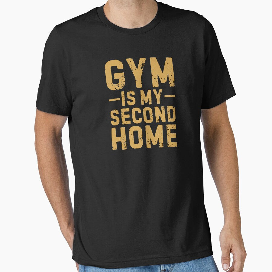 Gym is my second home - Motivational gear for Gym lovers by GraphicDream
