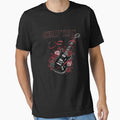 Cool Cheap Trick Typography with Guitar Ribbon and Red Roses #6273 by trusty-ben-art