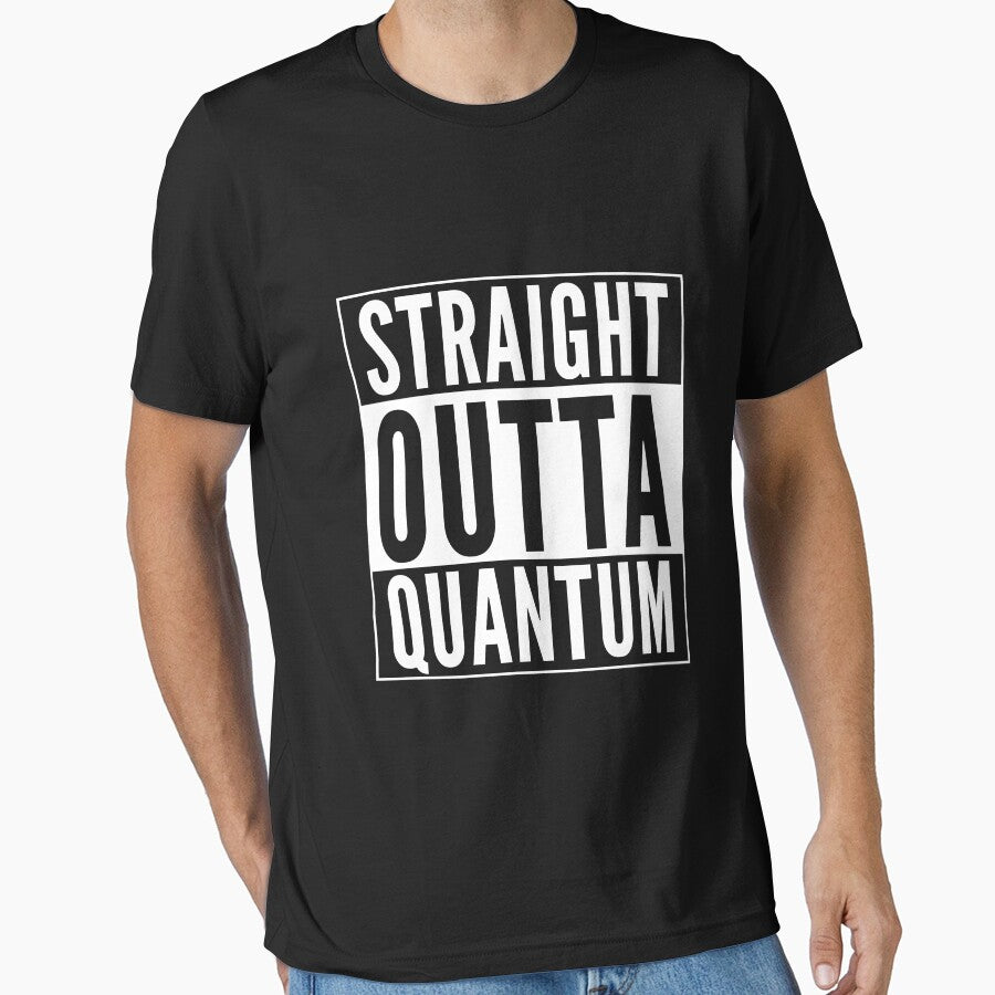 Straight Outta Quantum (white on black) by QuantumZia