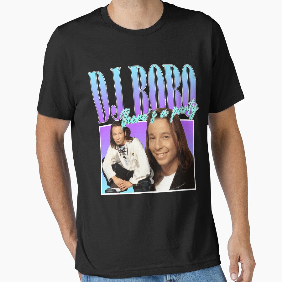 DJ Bobo 90s Style Eurodance Classic T-Shirt by DouglasSchroe