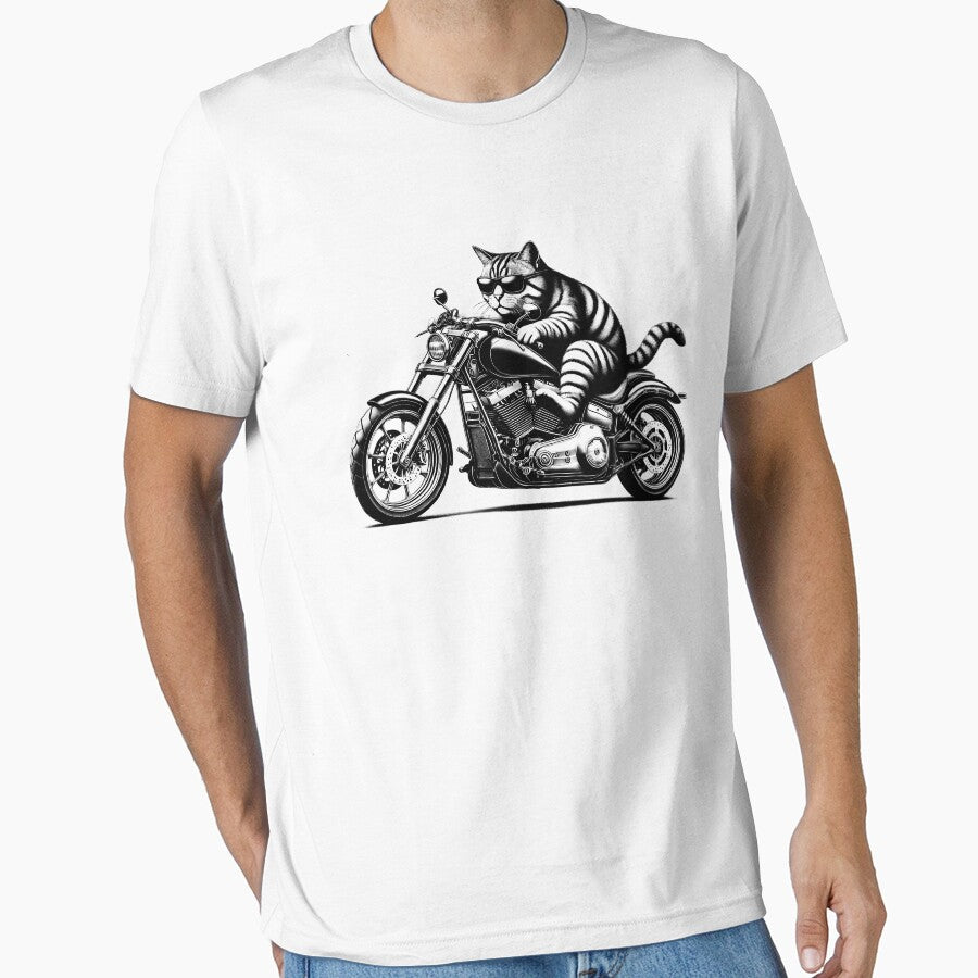 Cool Cat Riding a Motorcycle Biker Kitten Lover by Kimberley King Art  King Art