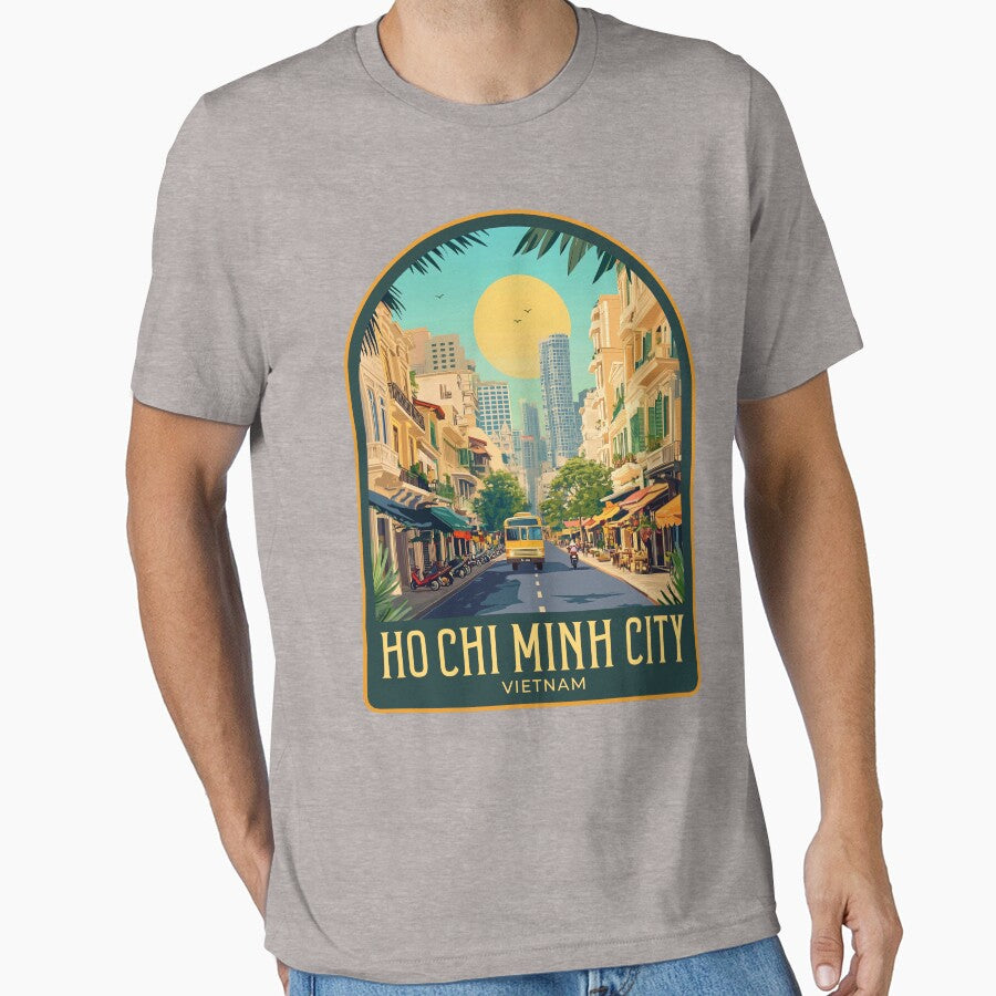 Ho Chi Minh City Vintage Travel Illustration by HomeLivingCo