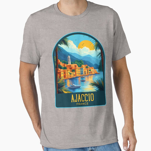 Ajaccio Vintage Travel Illustration by HomeLivingCo