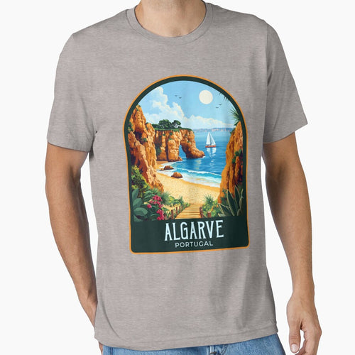 Algarve Portugal Vintage Travel Illustration by HomeLivingCo