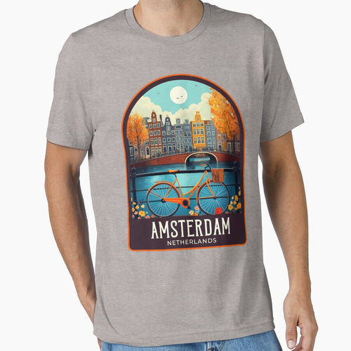Amsterdam Vintage Travel Illustration by HomeLivingCo