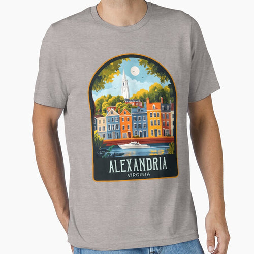 Alexandria Virginia Vintage Travel Illustration by HomeLivingCo