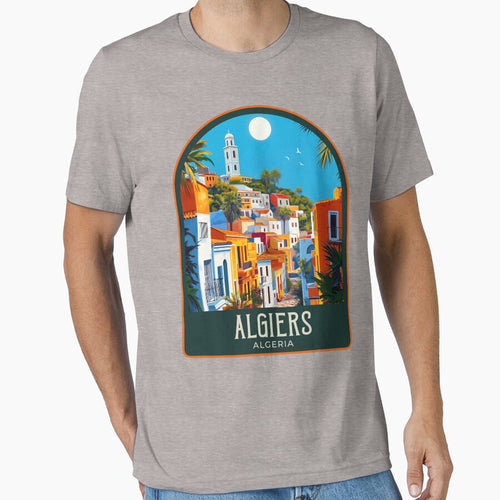 Algiers Vintage Travel Illustration by HomeLivingCo
