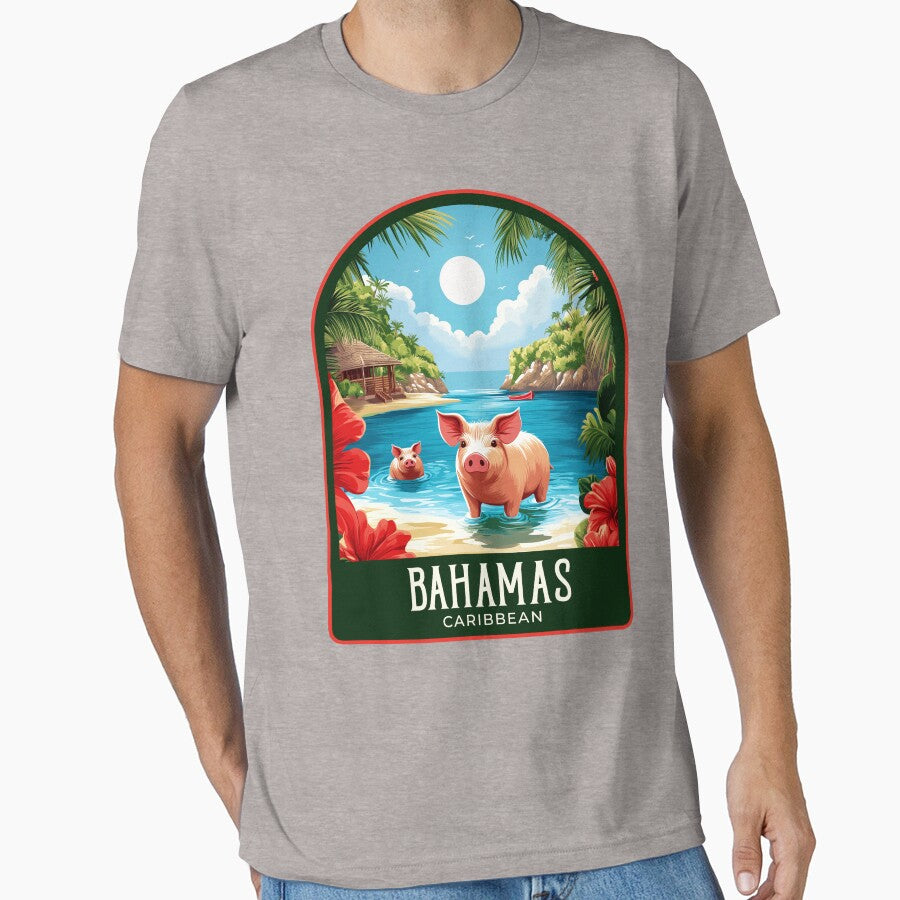 Bahamas Vintage Travel Illustration by HomeLivingCo