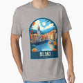 Bilbao Vintage Travel Illustration by HomeLivingCo
