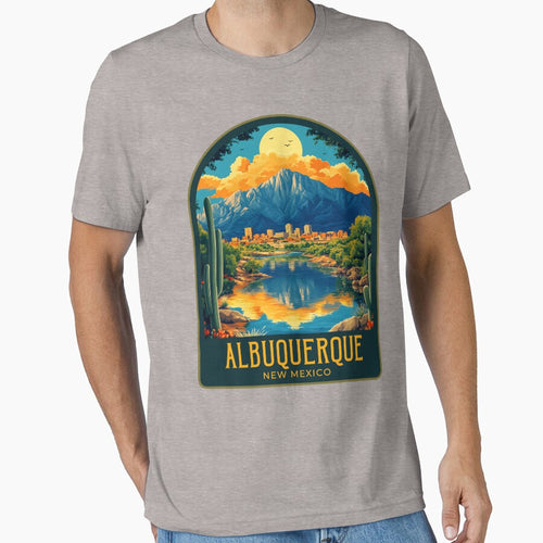 Albuquerque Vintage Travel Illustration by HomeLivingCo