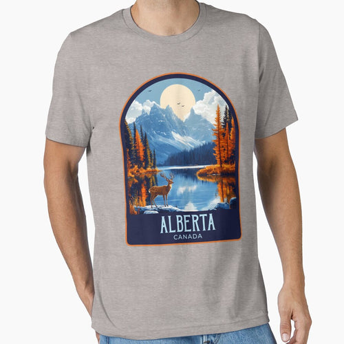 Alberta Vintage Travel Illustration by HomeLivingCo
