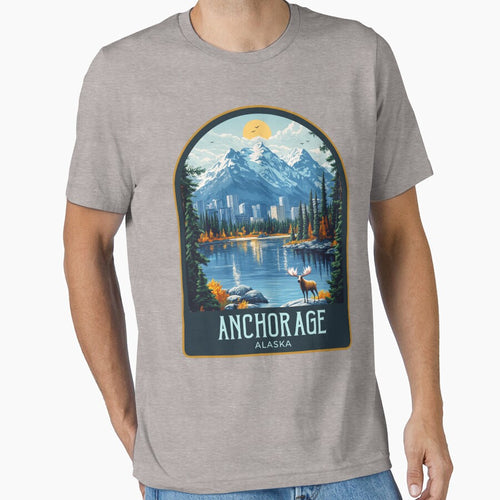 Anchorage Vintage Travel Illustration by HomeLivingCo