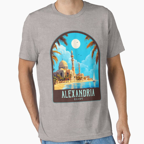 Alexandria Egypt Vintage Travel Illustration by HomeLivingCo