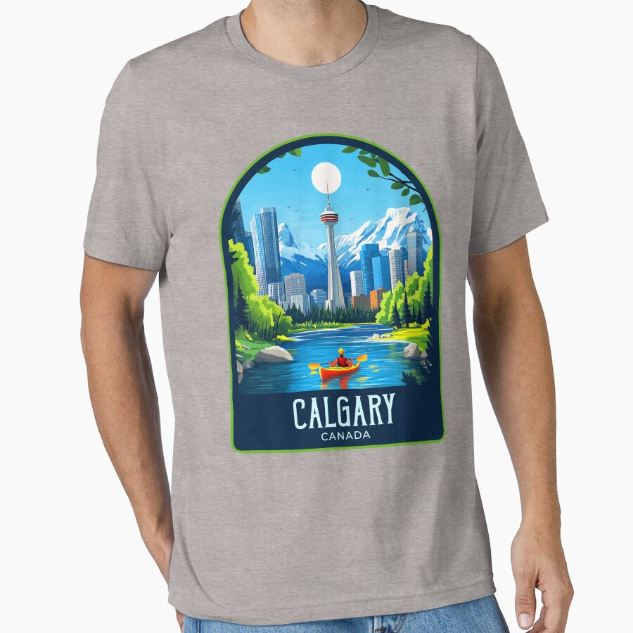 Calgary Vintage Travel Illustration by HomeLivingCo