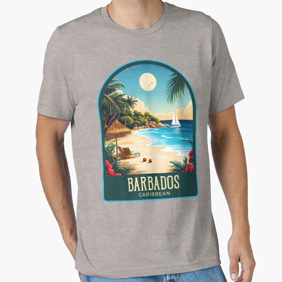 Barbados Vintage Travel Illustration by HomeLivingCo