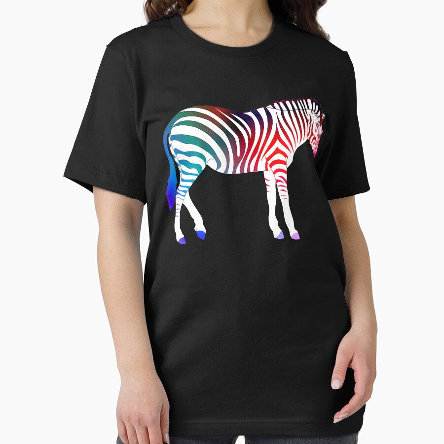 Africa Zebra Rainbow Stripe T-Shirt by GrahamWalsh