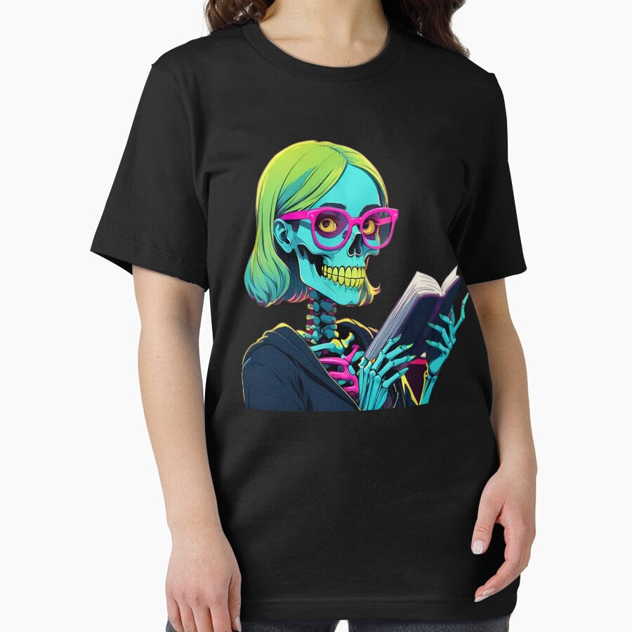 Preppy Skeleton Reading A Book by PlanetMarker