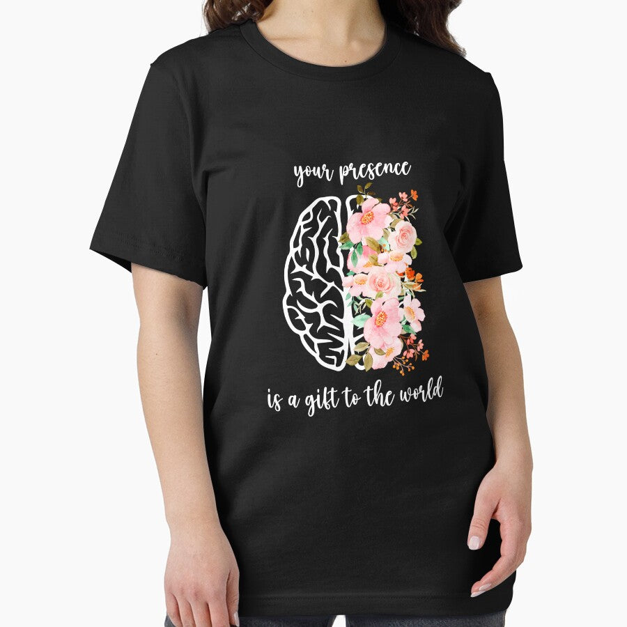 Your Presence Is a Gift To The World Mental Health Awareness Positive Inspirational Sentence by FemiBiutti