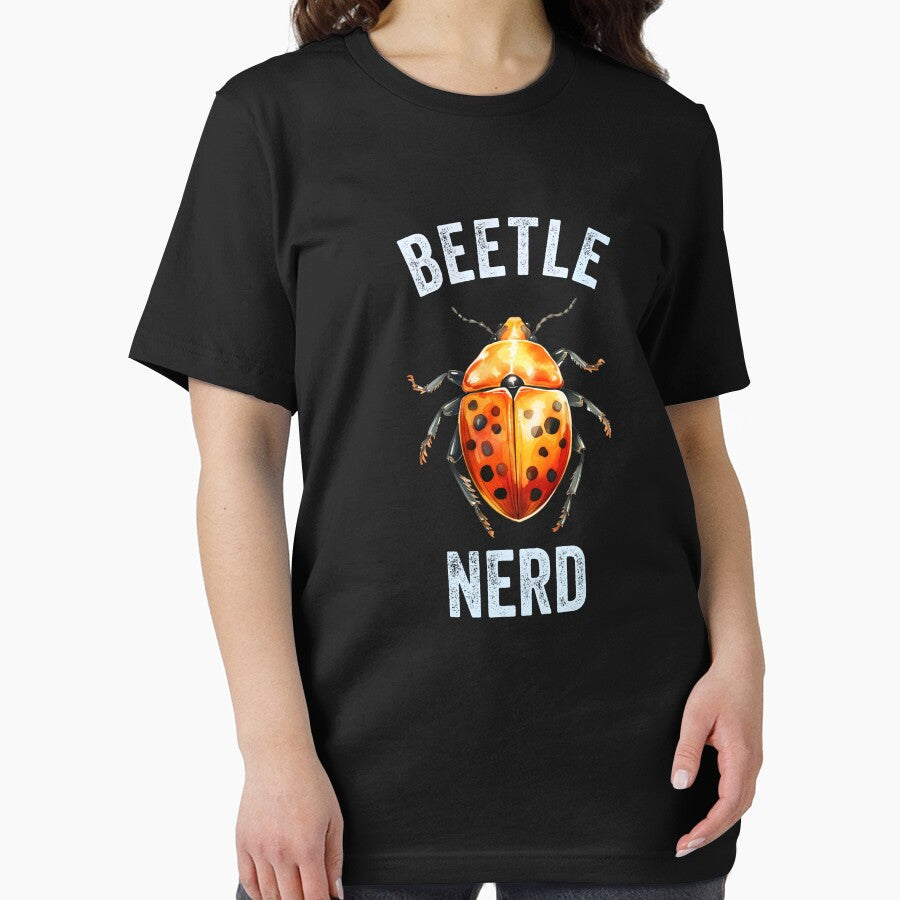 Beetle Nerd Orange & Black Watercolor Beetle by Zurickdesigns