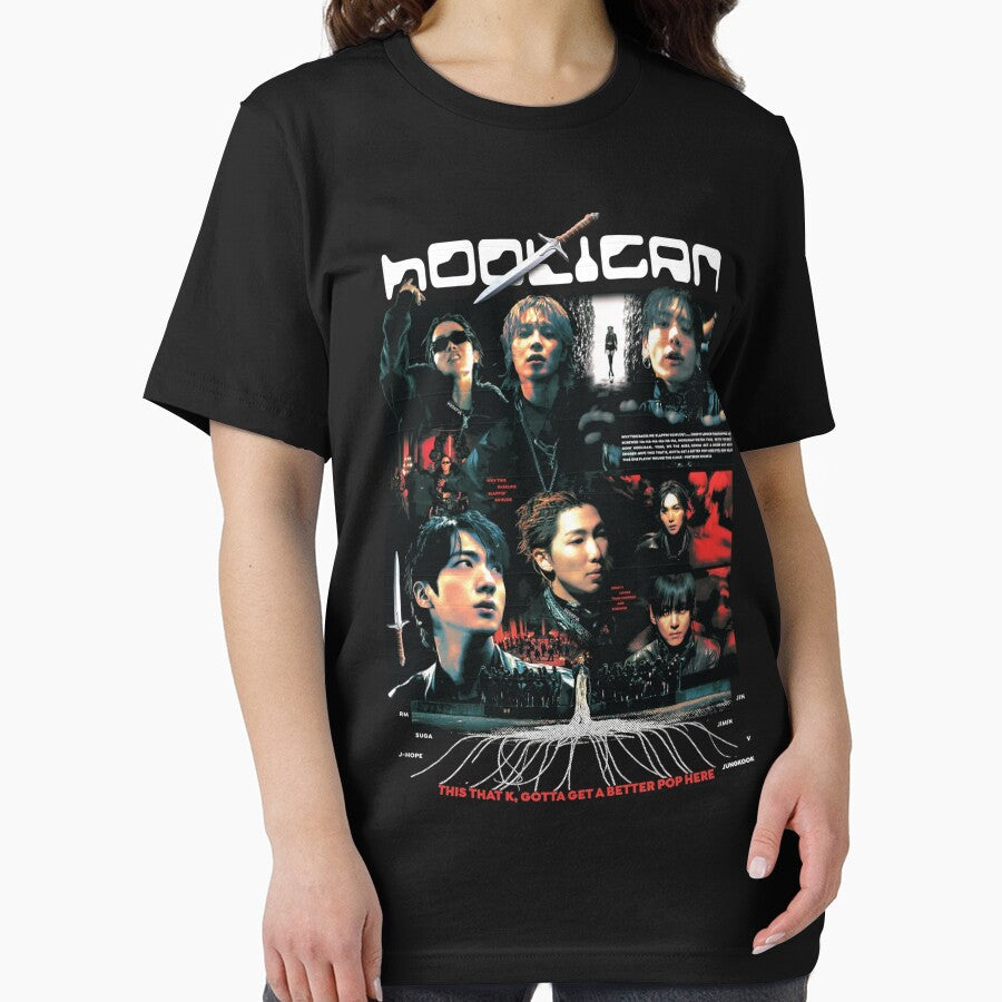 Bangtan Hooligan Street Style - 90s Rap Tee Aesthetic by moamaxshop