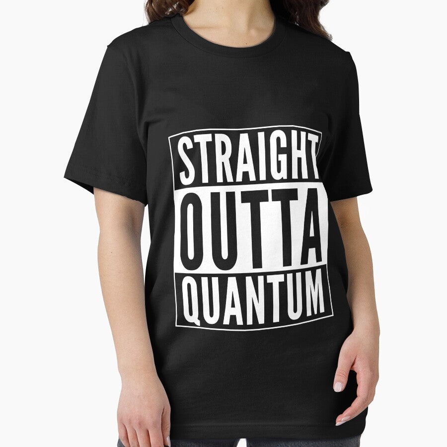 Straight Outta Quantum (white on black) by QuantumZia