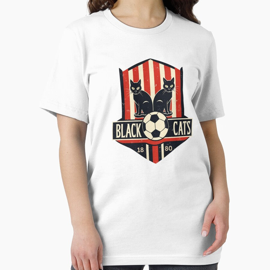 vintage sunderland t-shirt, sunderland sticker, black cats shirt by Bits & Bops Boutique