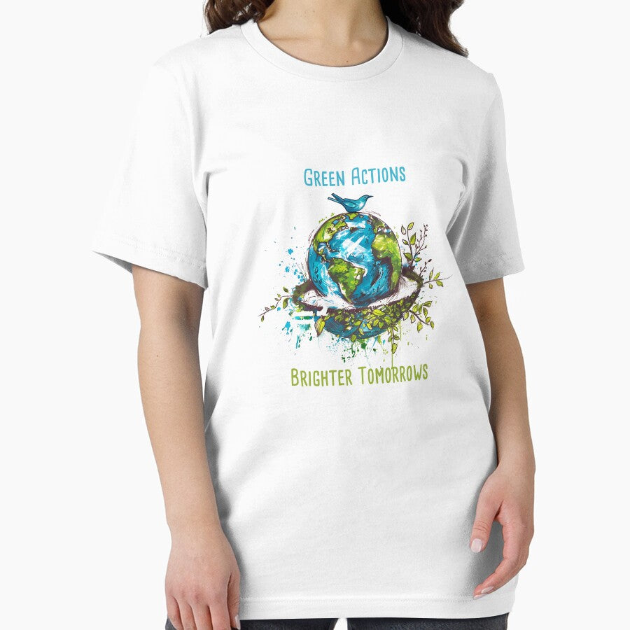 Green Actions, Brighter Tomorrows Environmental Protection Positive Slogan by FemiBiutti