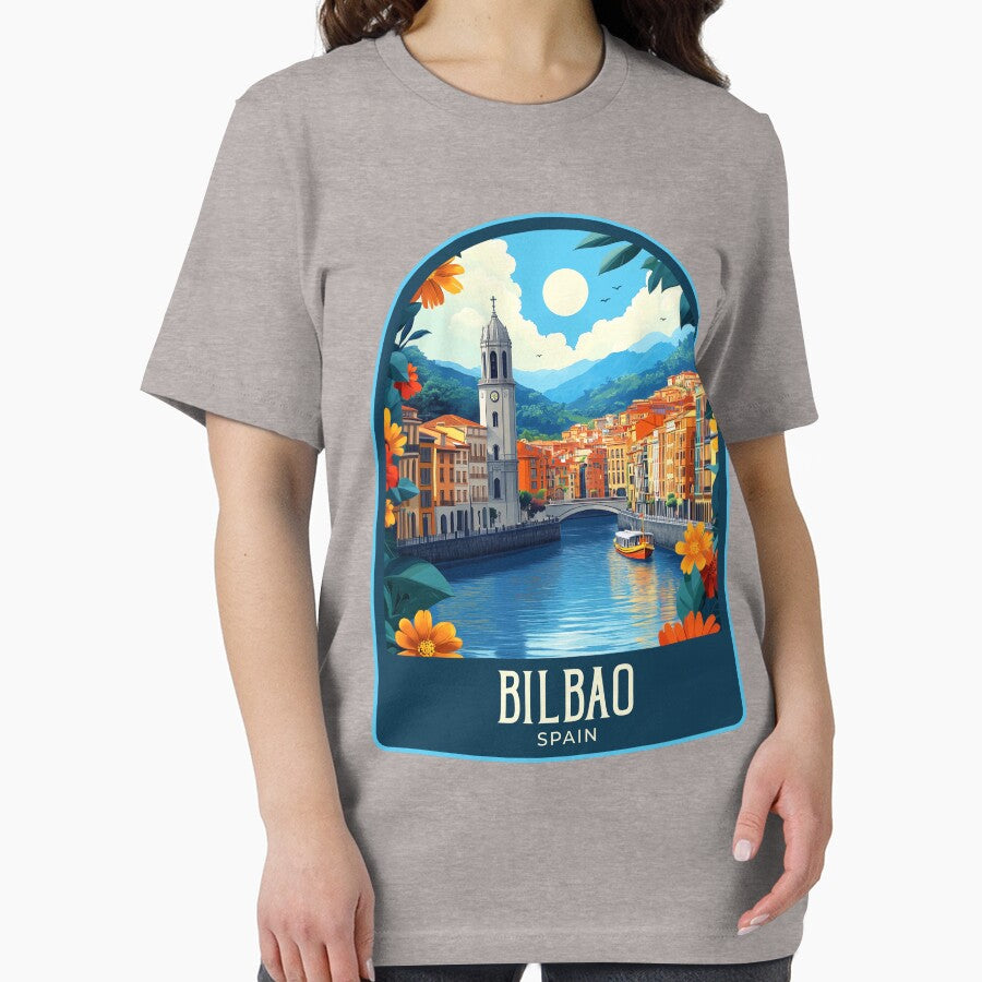 Bilbao Vintage Travel Illustration by HomeLivingCo