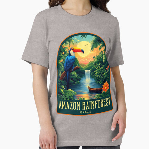 Amazon Rainforest Vintage Travel Illustration by HomeLivingCo