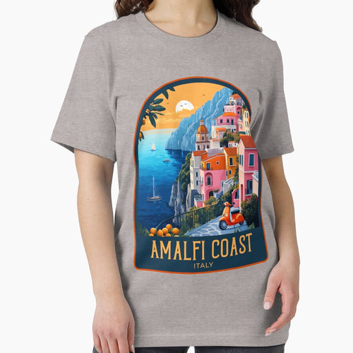 Amalfi Coast Vintage Travel Illustration by HomeLivingCo