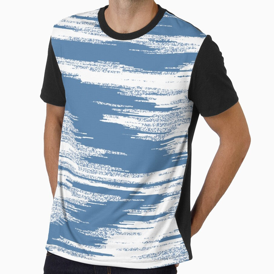 VHS Static Noise Abstract Landscape Blue Stone by AugustFontaine