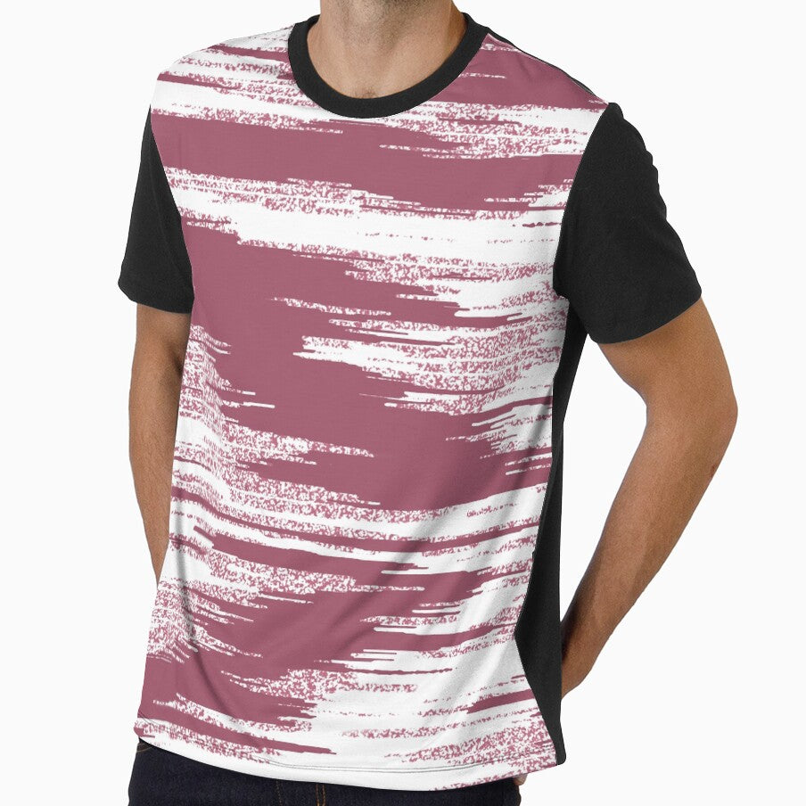 VHS Static Noise Abstract Landscape Dusty Rose by AugustFontaine
