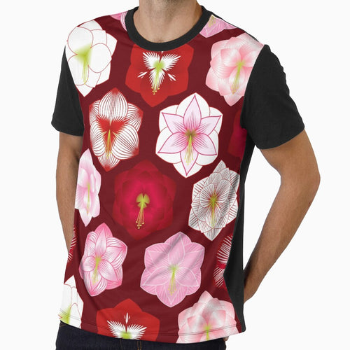 Amaryllis Pattern - Burgundy by marieofroumania