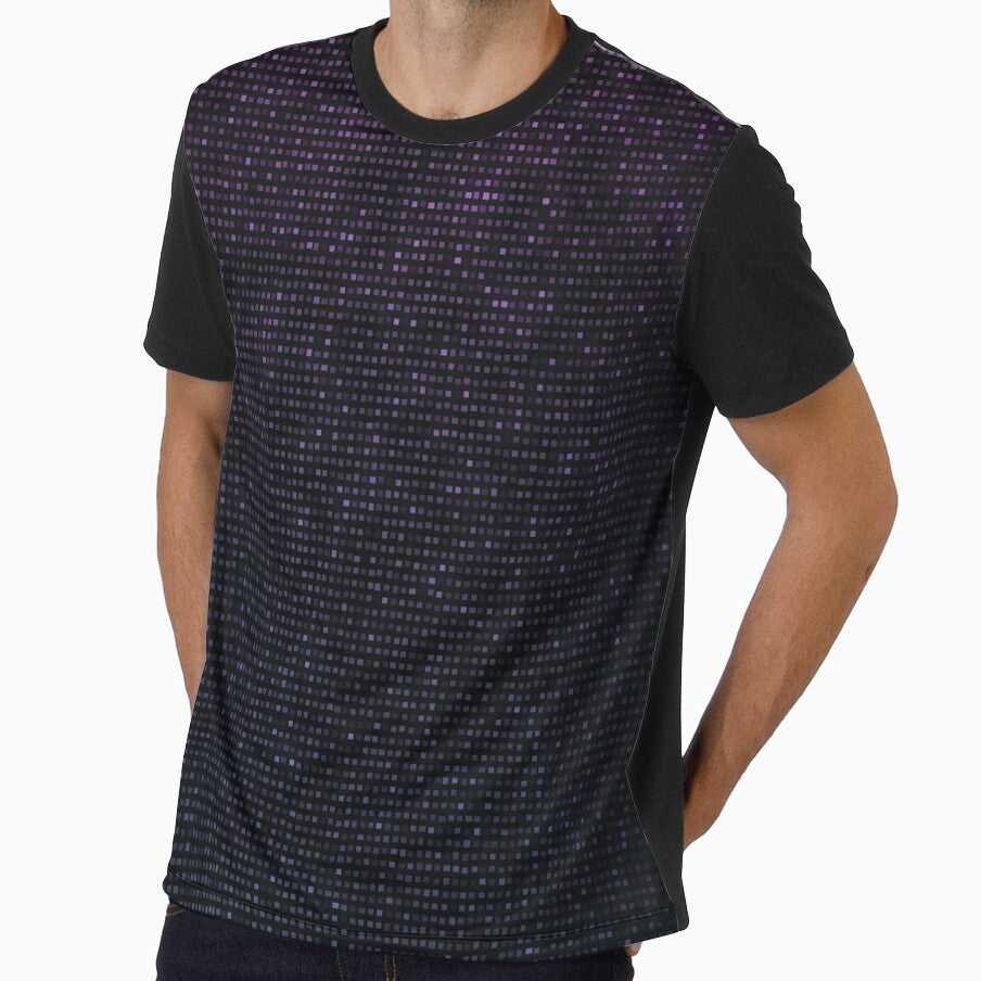 matrix techno data stream in purples blue and turquoise by frauenbrauen
