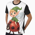 Funny elf riding on a ladybug by SimonsDesignArt