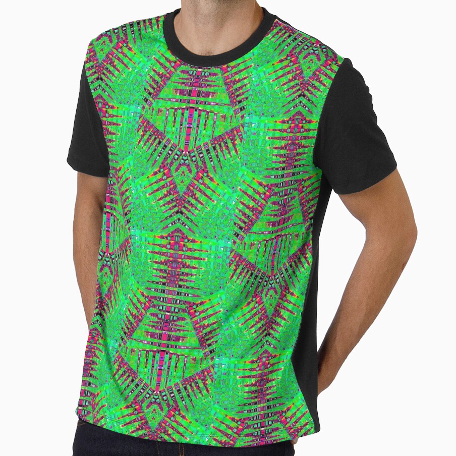 Geometric glitchcore Futuristic Pattern by DFLC Prints