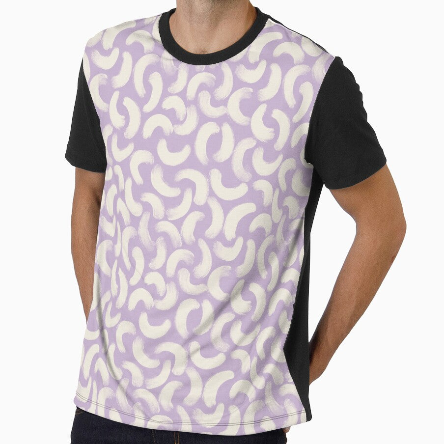 Boho gouache brush strokes in pastel lilac by Illustrated by Nat
