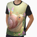 Little elf rides on snail through the fairytale forest by SimonsDesignArt
